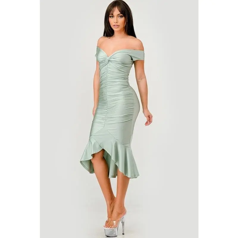 jovani green frill dress - TikTok Shop