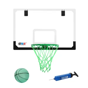 Over-The-Door Pro Basketball Hoop Set with Basketball & Pump (Glow in the Dark)
