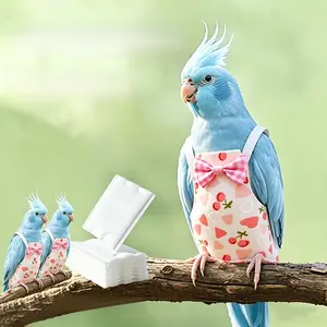 Parrot Diaper & Flight Suit| Harness & Leash Set for Budgie, Cockatiel & Small Birds, Bird Poop Catcher