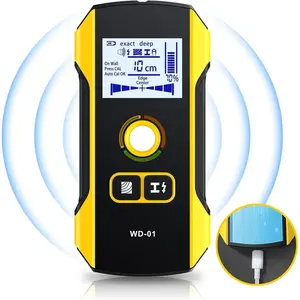 WD-01 Metal Detector Wall Scanner with Newly Designed Positioning Hole for AC Live Cable Wires Metal Wood Stud Find
