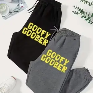 Graphic Goof Goober Sweatpants, Sponge Bob Fan Gift, 90s Nostalgia Playful Gift for Spongebob Fans, Cartoon Sweatpant Bottom, Cool Design Jogger, Trendy Top Sweatpants, Unisex Cotton Graphic Casual Sweatpants, Gift For Fan, Men and Women, Best Gift SS S