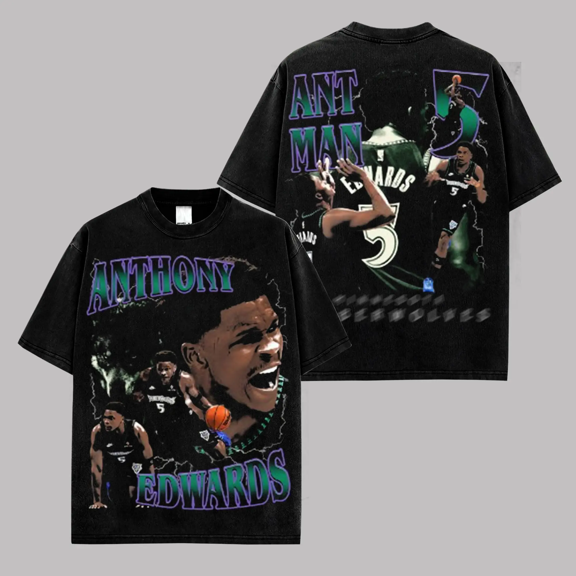 Anthony Edwards Retro Basketball Shirt, Ant Man Graphic T-Shirt ...