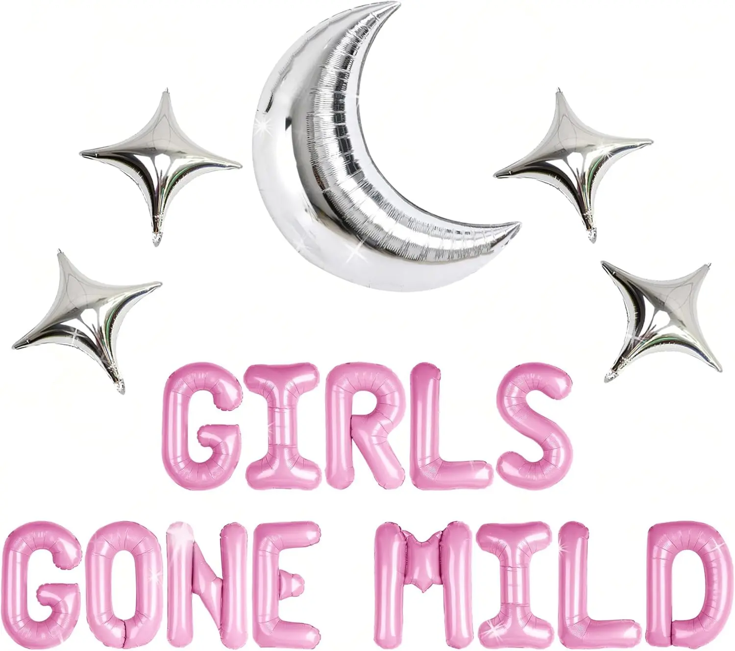 Bachelorette Party Decorations Set, Girls' Sleepover Balloon Decor & Photo Backdrop for Mild-Tone Bachelorette Celebrations