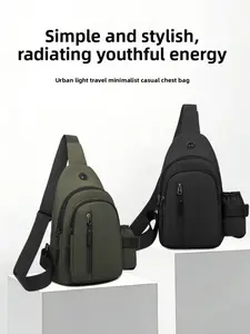 Men's Waterproof Crossbody Bag, Lightweight & Durable Chest Pack, Large Capacity Shoulder Bag for Travel, Trendy Daily Use