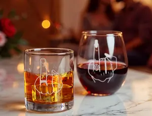 Couple Matching Glass Set, Ring Finger Glasses, Wedding Gifts, Engagement Gift, Bride and Groom Gifts, Couple Gift