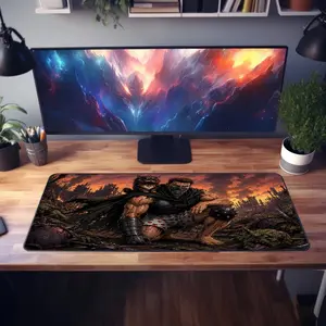 Carl and Princess Donut Desk Mat, Dungeon Crawler Inspired Gaming Desk Pad