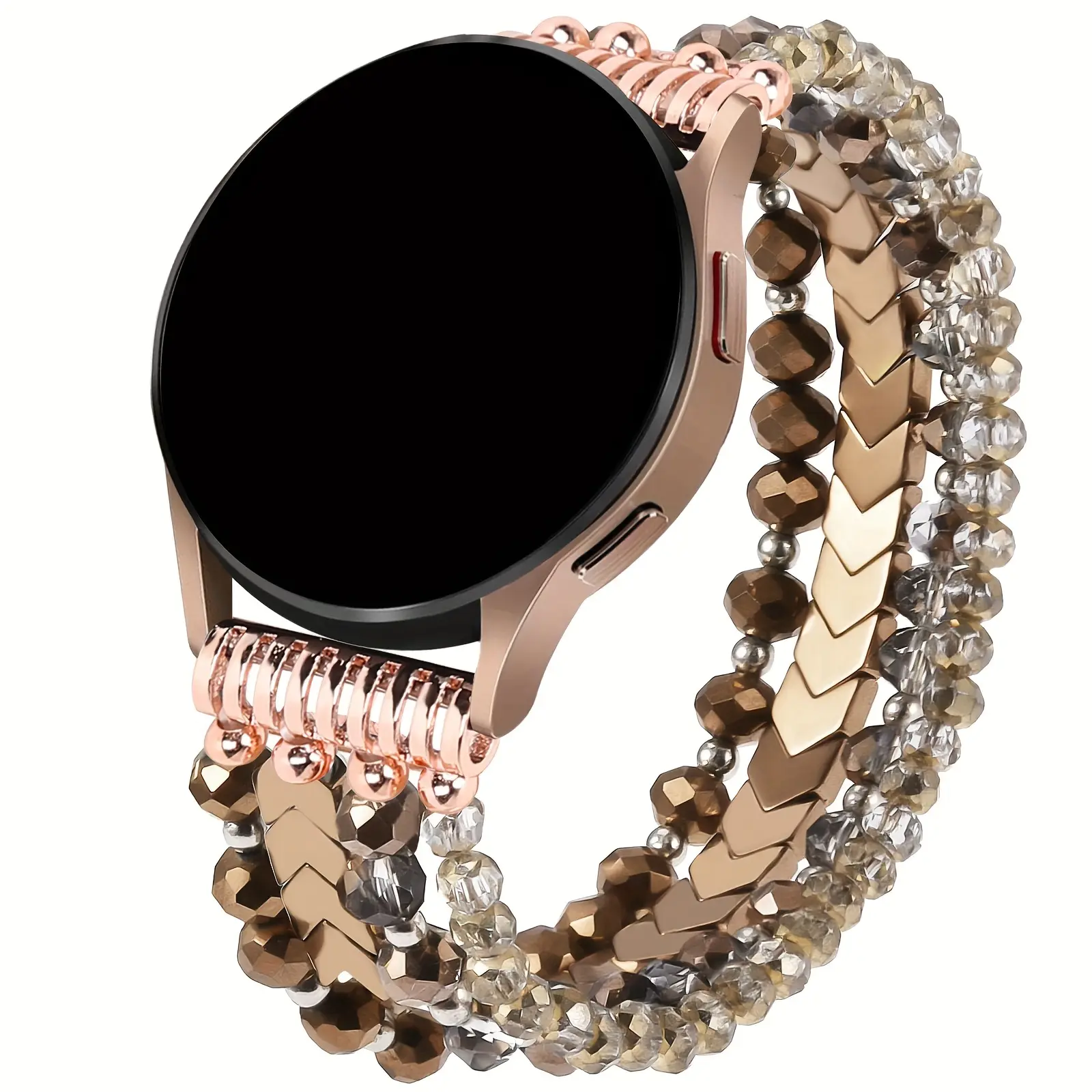 Arrow Strap Compatible with Samsung Galaxy Watch 4 40mm 44mm Strap/Galaxy Watch 5/Active 2 40mm 44mm/Watch 4 Classic 42mm 46mm Strap Ladies 20mm Handcrafted Fashion Elastic Beaded Bracelet Replacement for Suitable Galaxy Watch 5Pro 45mm Watch Strap