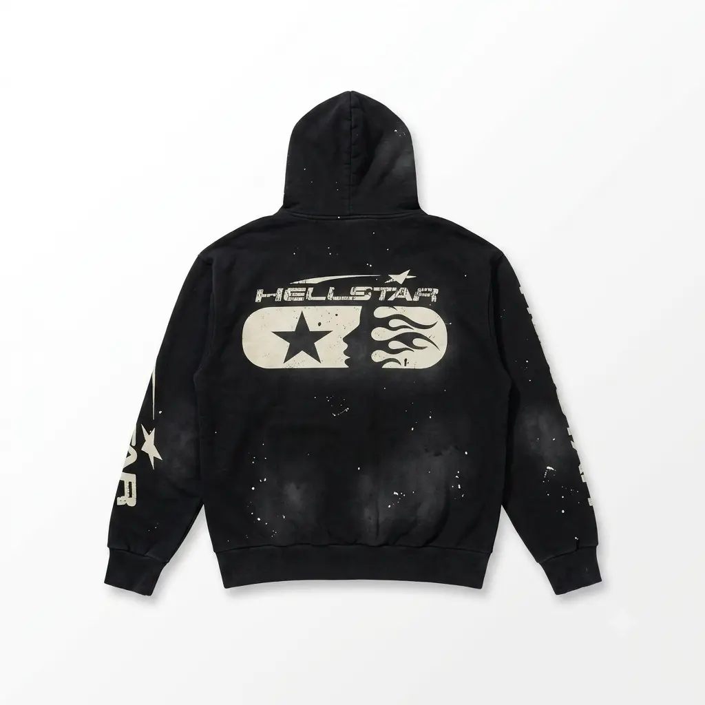Men's Casual HellStar Classic Black Hoodie Unisex 3D-Printed Zip-Up Hoodie Men's Casual HellStar Classic Black Hoodie Unisex 3D-Printed Zip-Up Hoodie