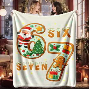 Christmas Sweet Fun Blanket, High-Weight Flannel Fabric, Soft and Warm, Anti-Wrinkle, Easy Clean, Perfect Gift for Holiday
