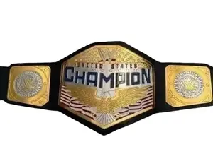 United States Championship Replica Title Belt 2mm Plates Adult Size