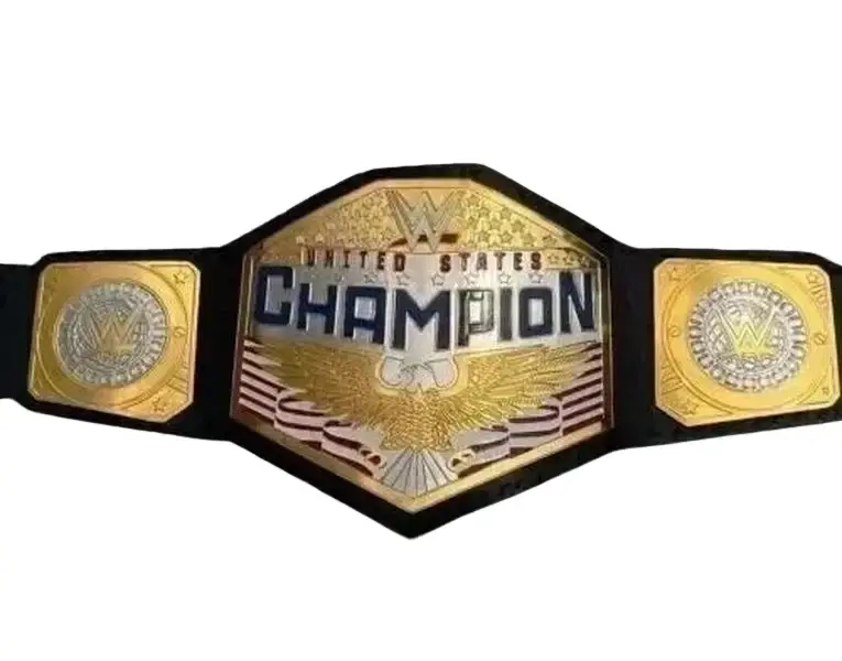 United States Championship Replica Title Belt 2mm Plates Adult Size