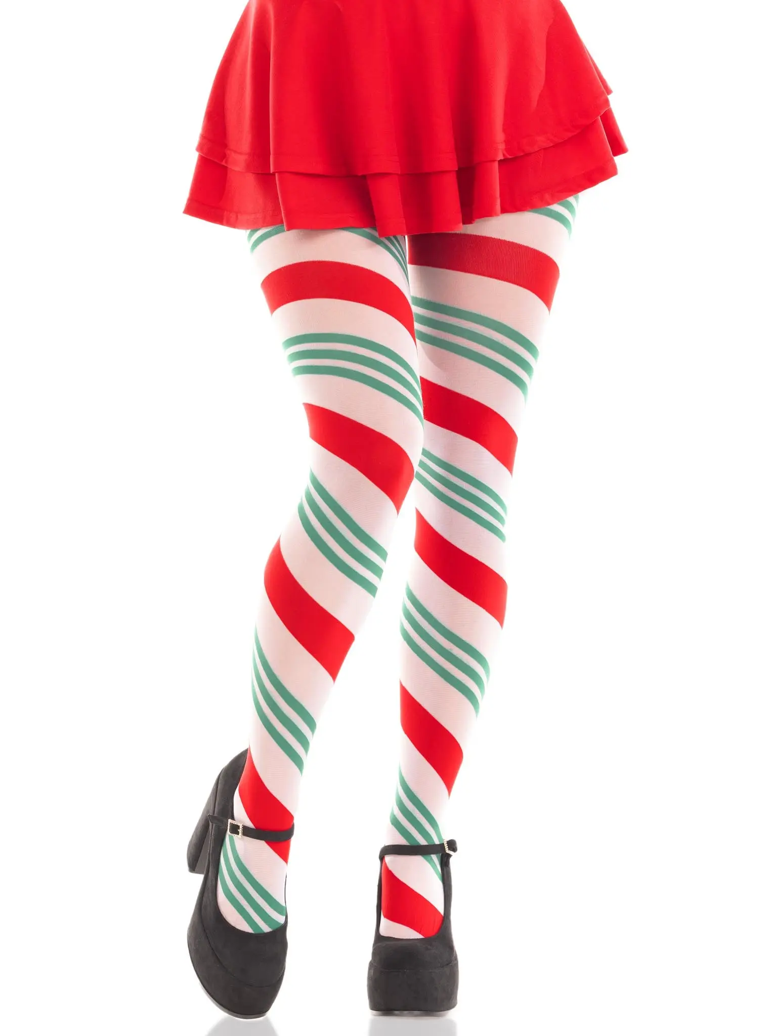 Women's Lane Holiday Striped Ribbon Tights - Candy, Halloween-Themed, Sexy, Smooth Leggings for Women