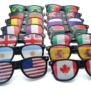 One Pack World Cup Sunglasses American Pattern, Independence Day Pinhole Stickers Fun Cool Glasses, Unisex Stylish Eyewear