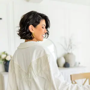 Loretta Rhinestone Fringe Jacket