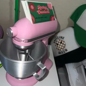 Kitchen mixer business card holder
