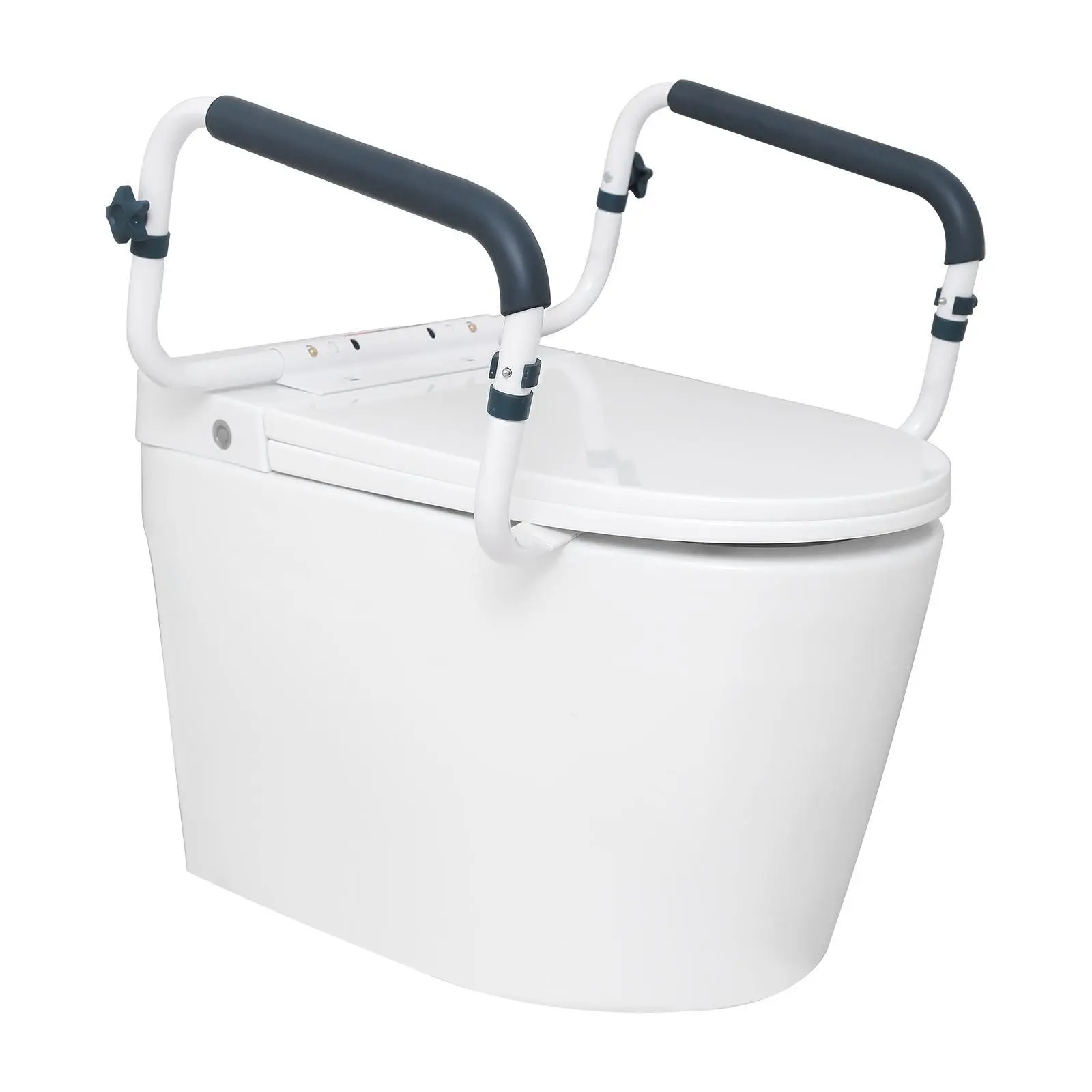 【SummerFinds】VEVOR Toilet Safety Rail, 300LBS Capacity Toilet Seat Frame, Adjustable Width Fit Most Toilets, Easy Installation, Toilet Handles Grab Bars with Padded Armrests for Handicap, Disabled, Seniors