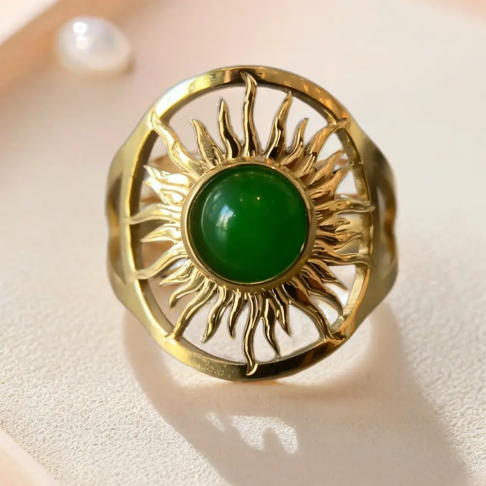Vintage North Star Moonstone Ring Bohemian Elegant Ring for Women  Versatile Daily Accessory  Exquisite Holiday Gift