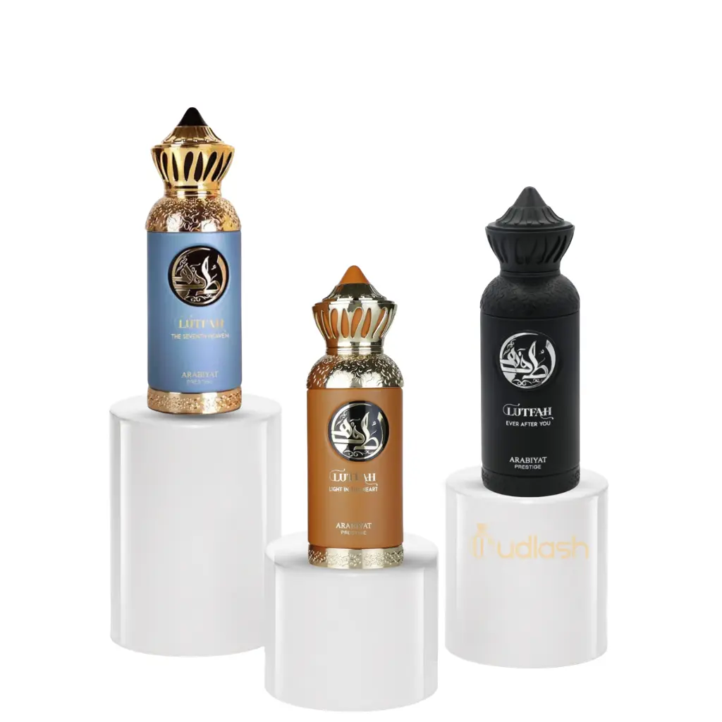 Arabiyat Prestige | Lutfah | Light In The Heart + Even After you + The Seventh Heaven | Men's Fragrance | 80 ML 2.7 OZ | Eau De Parfum | Cinnamon - Bergamot & Vanilla(Specifications)