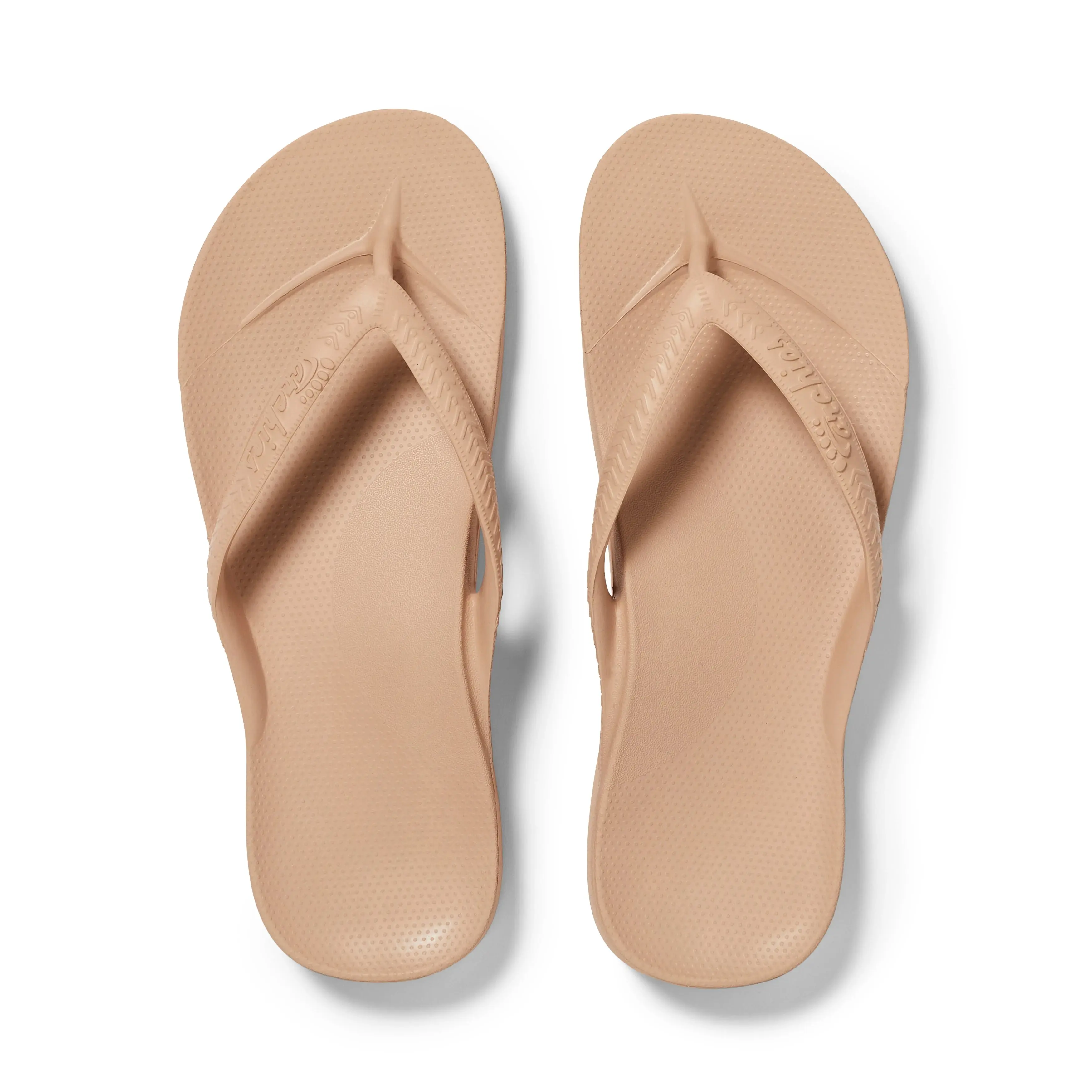 ARCHIES | Tan Arch Support Flip Flops for Men & Women – Orthotic Sandals for Plantar Fasciitis Relief – Lightweight, Cushioning, Shock-Absorbing Slippers, Sandals for Walking, Foot Pain & All-Day Comfort