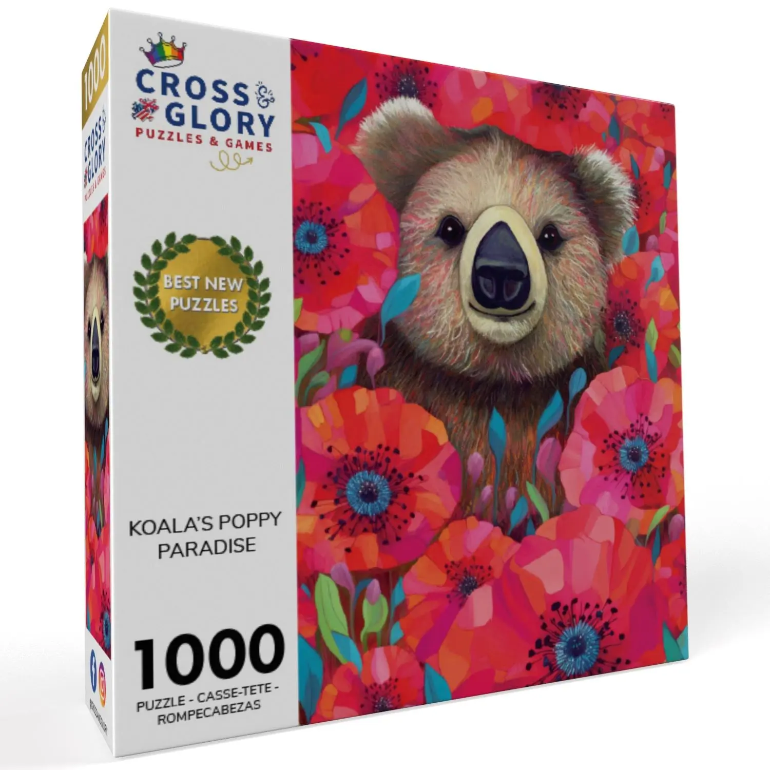 Garden Puzzle – Koala's Poppy Paradise – 1000 Piece Jigsaw Puzzle