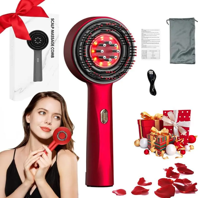Electric Scalp Massager Brush Scalp Stimulator, Ipx7 Waterproof Hair Root Essence Infusion Comb, Home & Travel Use, Perfect Gift for Women