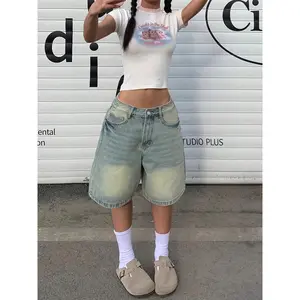 Women's Loose-Fit Summer Casual Straight-Leg Mid-Calf Streetwear Shorts