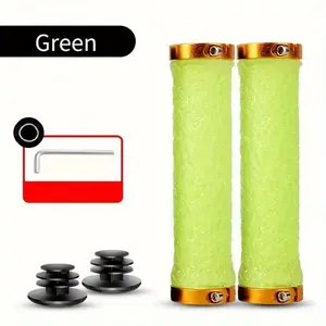 20242pcs Bicycle Handlebars Grips - Non-Slip Grip, Compatible with Mountain/Road/Urban Bikes, Red/other color Options, Tool-Free Installation, Durable Bike Handlebar Covers for Enhanced Control & Safety - Ideal for Commuting, Racing, Casual Riding - Bike