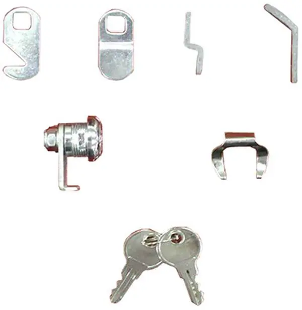 LOCKST08 Universal Replacement Mailbox Lock, Gray Metal Universal Lock
