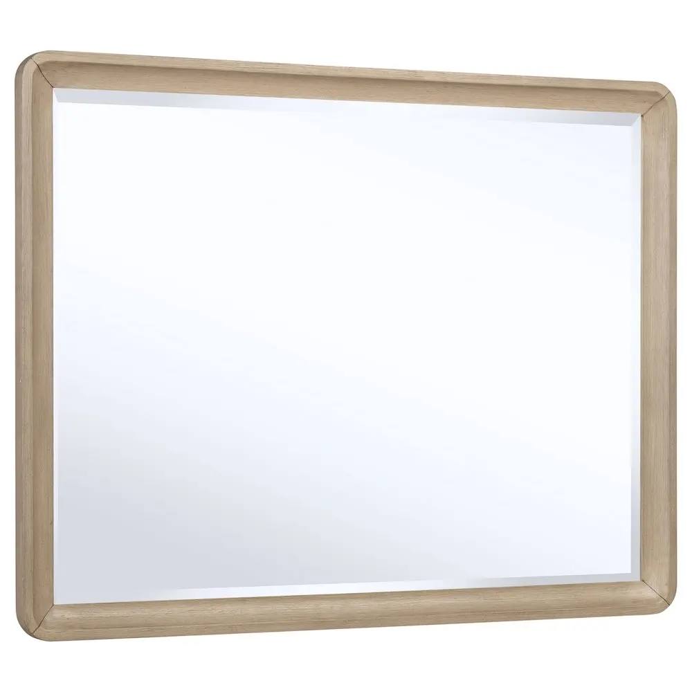 Ladera Lighted Elm Dresser Mirror, Rectangle Framed Tabletop Mirror with Clean Lines, Durable Home Decor for Any Room, Aesthetic Tabletop Mirrors