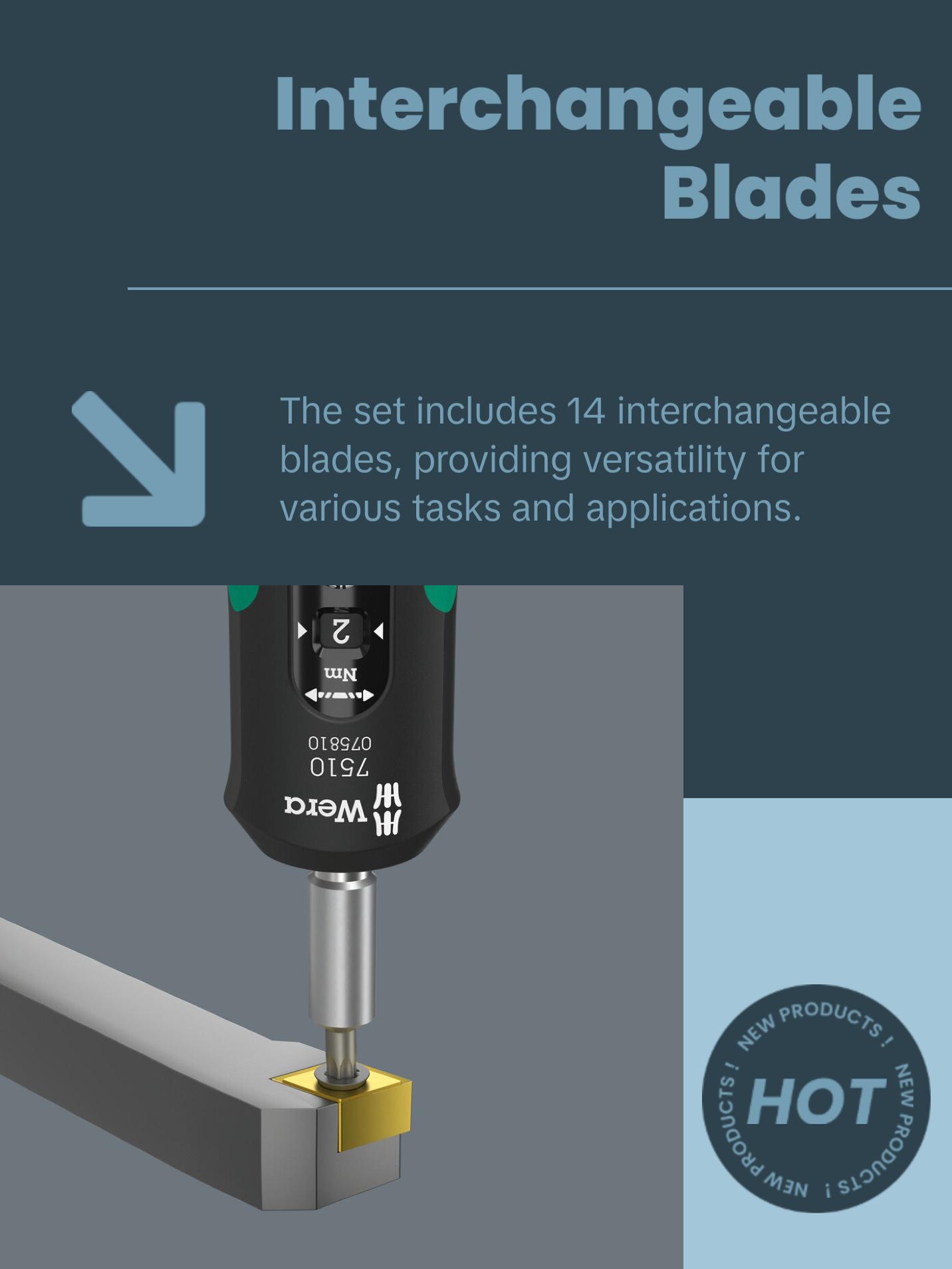 Wera 7510/14 Safe-Torque Speed Tool set for carbide inserts