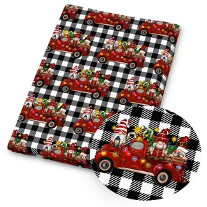1 piece of Christmas-print fabric, 57 x 19.68 inches (145 x 50 cm), polyester, pre-cut, DIY hand-sewn craft project, featuring reindeer and Christmas tree prints, suitable for DIY sewing, quilting, scrapbooking, tablecloths, and crafts