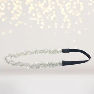 Girls Shimmering Braid Beaded Headband