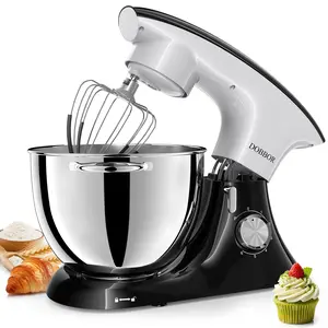 DOBBOR 7.2-Quart 6-Speed Tilt-Head Electric Stand Mixer, Includes Dough Hook, Wire Whip & Flat Beater, Heavy Duty Kitchen Food Mixer for Home Baking, Cake, Bread & Cookie Making