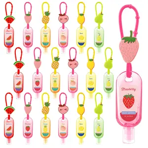 Back to School Hand Sanitizer with Cute Keychain Hand Sanitizer Travel Size 24 Pcs Mini Small Scented Hand Sanitizer 1 fl oz VBS Father's Day Halloween Thanksgiving Christmas Employee Appreciation Gifts for Students Teacher Women Men Coworker Party Favors