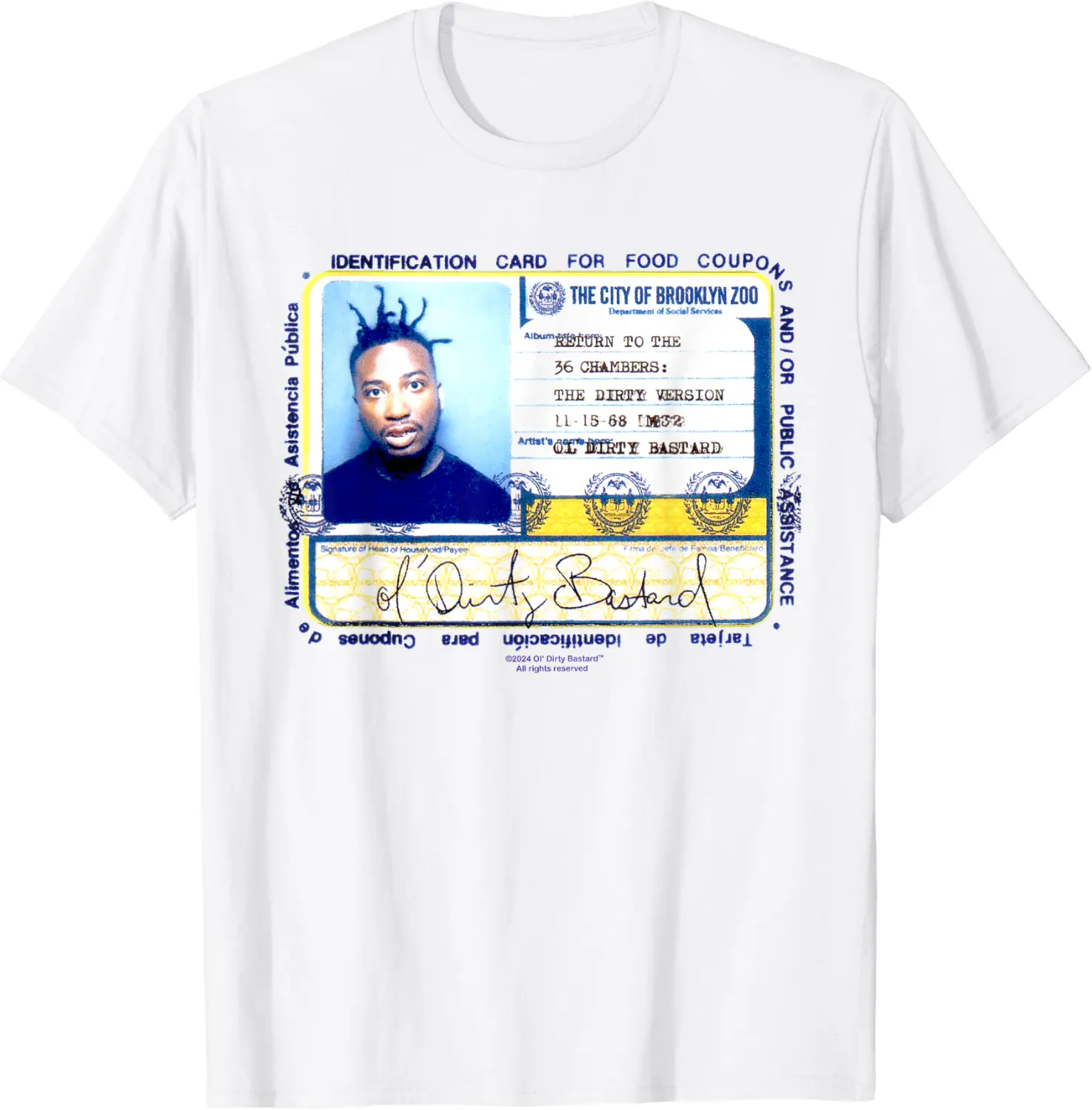 ODB Ol Dirty Ba--ard ID Return 36 Chambers Art Brooklyn Zoo T-Shirt - Farhadheid Shop 28B0D2LRVGXR