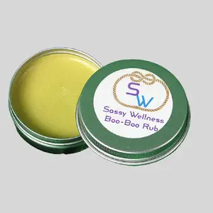 Sassy Wellness Boo-Boo Rub Balm 2 oz Jar for Pets Skin Care Balm for Minor Cuts Dry Skin Bruises Swelling Hot Spots Rashes & Insect Bites Dogs Cats Horses Poultry