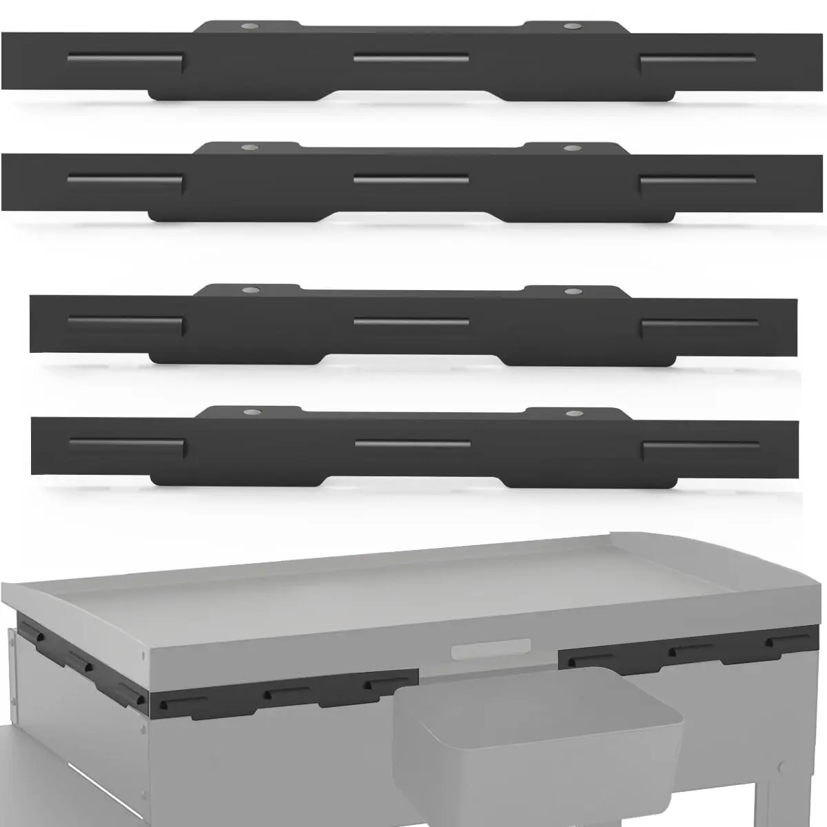 Wind Guard For Blackstone 36" Griddle Accessories With Magnetic Grill Heat Shield  Heavy Duty Steel Screens Compatible Rear Grease Cup Hood And Side Shelf Black...