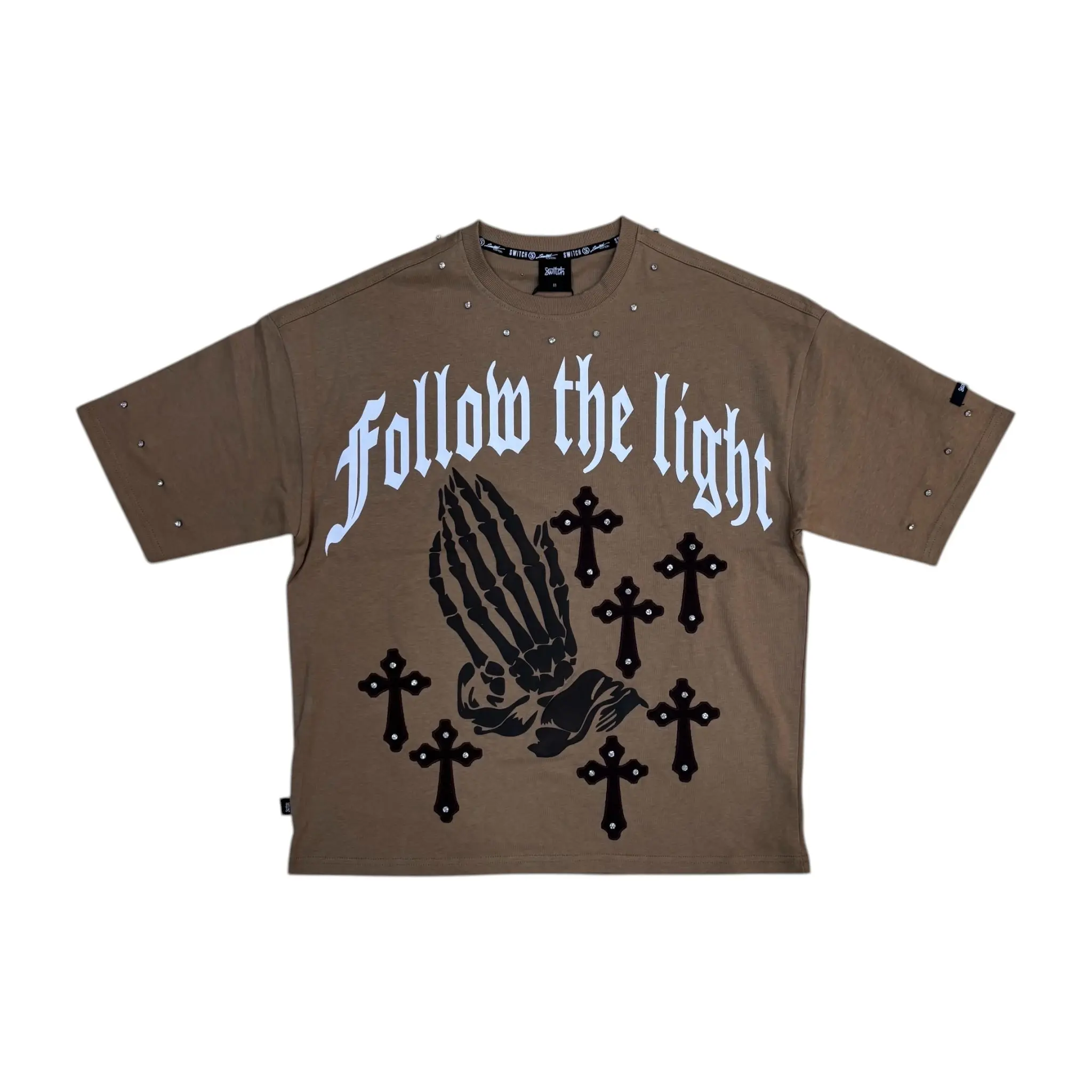 SM6122 - Follow the Light Boxy with Studs Graphic T-Shirt