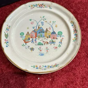 Heartland Village Stoneware Plates, Durable Ceramic Dinner Plates for Home Dining