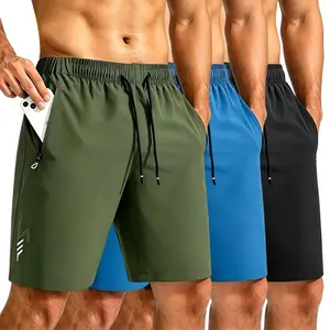 TOOTD Selected Men’s Shorts Set — Student gym shorts with zipper, drawstring, elastic waistband; 3-piece set for changing after sweating; runs small (slim fit).,summerwins