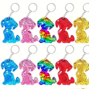 Sequin Puppy Keychain - Cute and Stylish Accessory for Keys and Bags