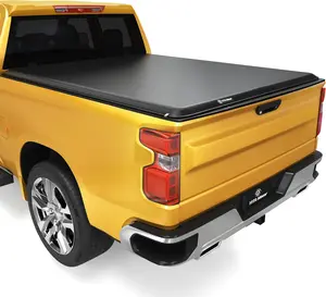 YITAMOTOR 6.6ft Soft Roll Up Truck Bed Tonneau Cover Compatible with 2019-2025 Chevy Silverado/ GMC Sierra 1500 New Body Style, Fleetside 6.6 ft Bed
