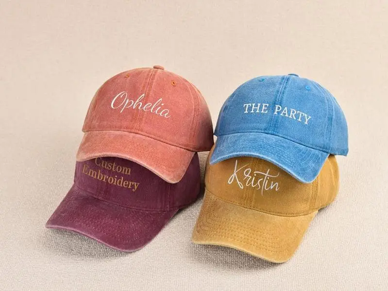 Custom Text Baseball Cap | Personalized Embroidered Dad Hat | Unisex Casual Hat | Gift Idea