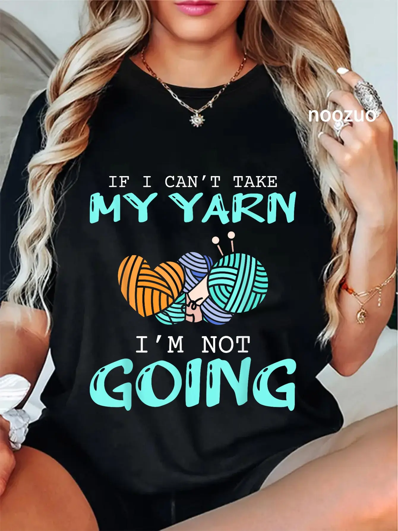 100% Cotton Crocheting Knitting Yarn funny Knitting Yarn Crochet T-Shirt