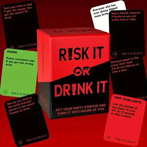 Risk It or Drink It Game Cards Set, 150PCS Fun Party Card Games for Couples & Friends, Ideal for Gatherings & Celebrations