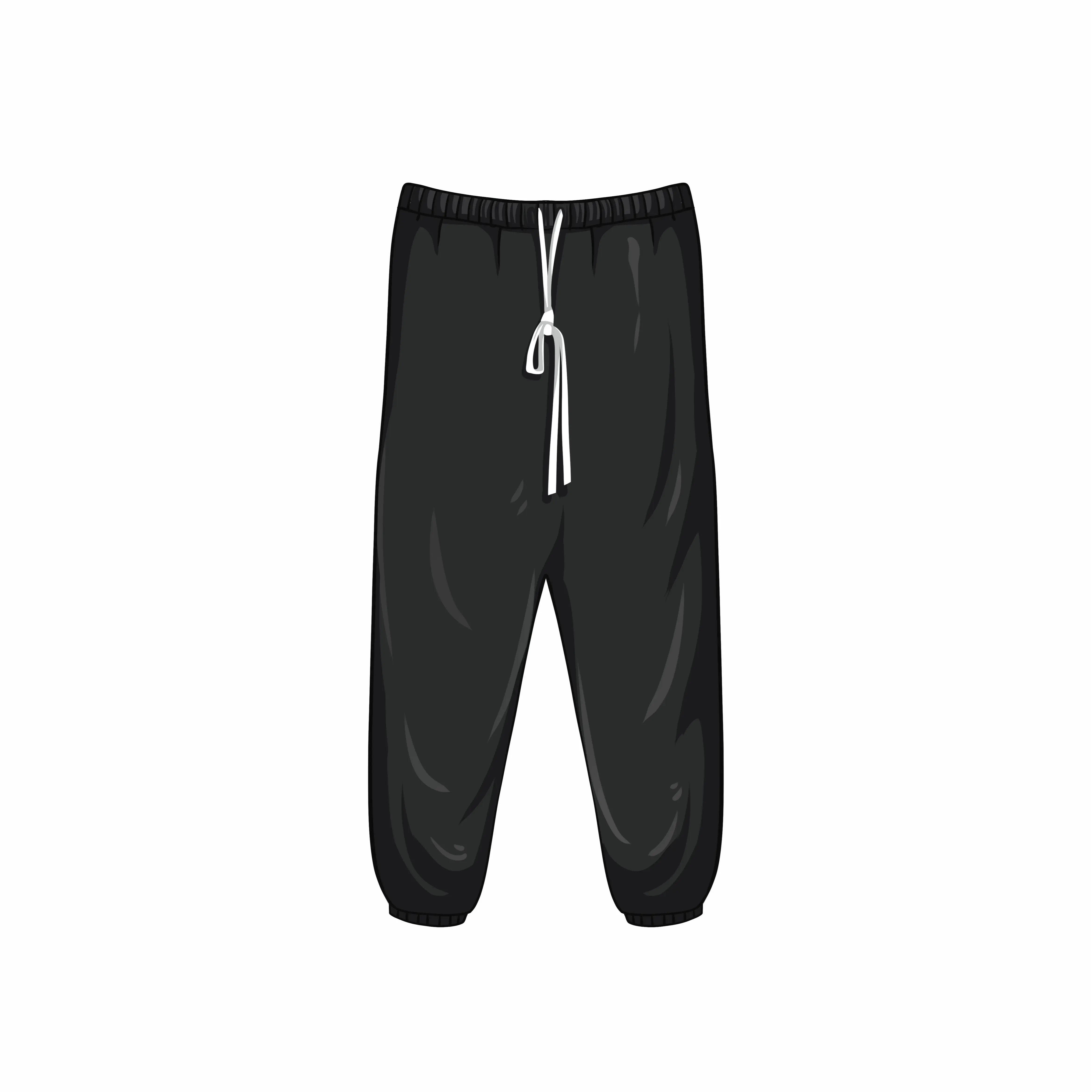 Men's Oversized Loose-Fitting Knit Tapered Cuffed Sweatpants for Casual Streetwear, All Seasons, Limo Black, Male, Oversized Relaxed , Plain, Cuffed Jogger Men's Pants, Baggy Sweatpants Men's Pants Casual Streetwe