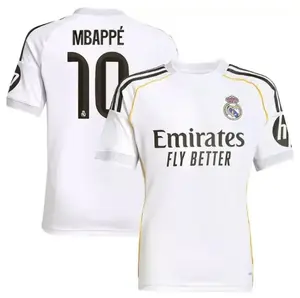(Included Shorts) Mbappe #10 All Player of Real Madrid Team Champions League/ LA Liga 2025/26 A football kit with Embroidered logo and Sharp stitching Jersey, Breathable Quick Dry Short Sleeve Athletic Tops for Football Fans, Football Collectors