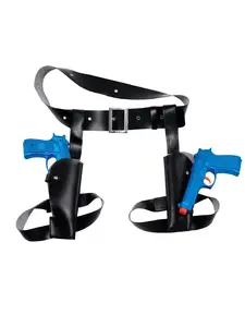 Tomb Raider Lara Croft Gun Holster Belt Cosplay Costume Accessory, Western Cowboy Style Role Play Prop, Unisex Adjustable Waistband