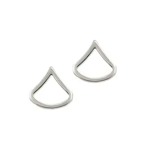 Police Private First Class Sta-Brite Nickel Rank Pin 3/4" Pair
