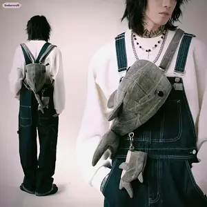 Unisex Polyester Crossbody Bag - Trendy Whale Shark Zoo Animal Design, Canvas Novelty Sling Pack for Camera and Photo Accessories